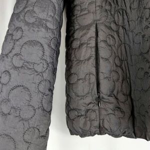 Disney Mickey Mouse Ears Disney Black Quilted Hooded Puffer Jacket, Size XS.NEW!